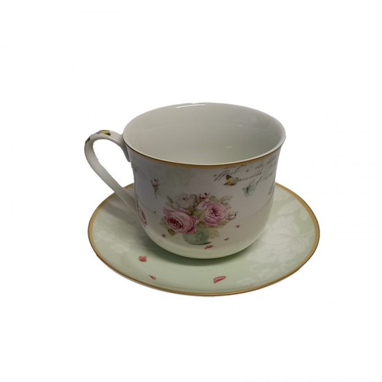 ΦΛΥΤΖΑΝΙ ΣΟΚΟΛΑΤΑΣ ΠΟΡΣΕΛΑΝΗ ΜΕ ΠΙΑΤΑΚΙ VINTAGE FLOWERS 450ΜΛ