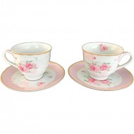 ΣΕΤ ΦΛΥΤΖΑΝΙΑ ΤΣΑΓΙΟΥ 2 ΤΕΜ  ENGLISH PORCELAIN FLORAL FLOWER 380ML