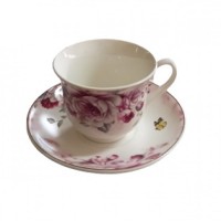 ΦΛΥΤΖΑΝΙΑ ΤΣΑΓΙΟΥ ΠΟΡΣΕΛΑΝΗΣ ΣΕΤ 6 ΤΕΜ ΣΕ ΚΑΠΕΛΙΕΡΑ VINTAGE FLOWERS