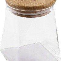 ΒΑΖΟ ΓΥΑΛΙΝΟ ΜΕ ΞΥΛΙΝΟ ΚΑΠΑΚΙ ΤΕΤΡΑΓΩΝΟ 500ΜΛ