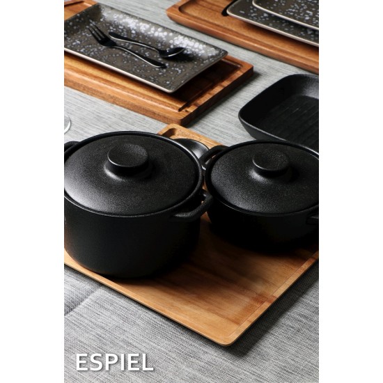 LAVA ΚΑΤΣΑΡΟΛΑ STONEWARE ΜΑΥΡΗ 28χ21χ12ΕΚ.